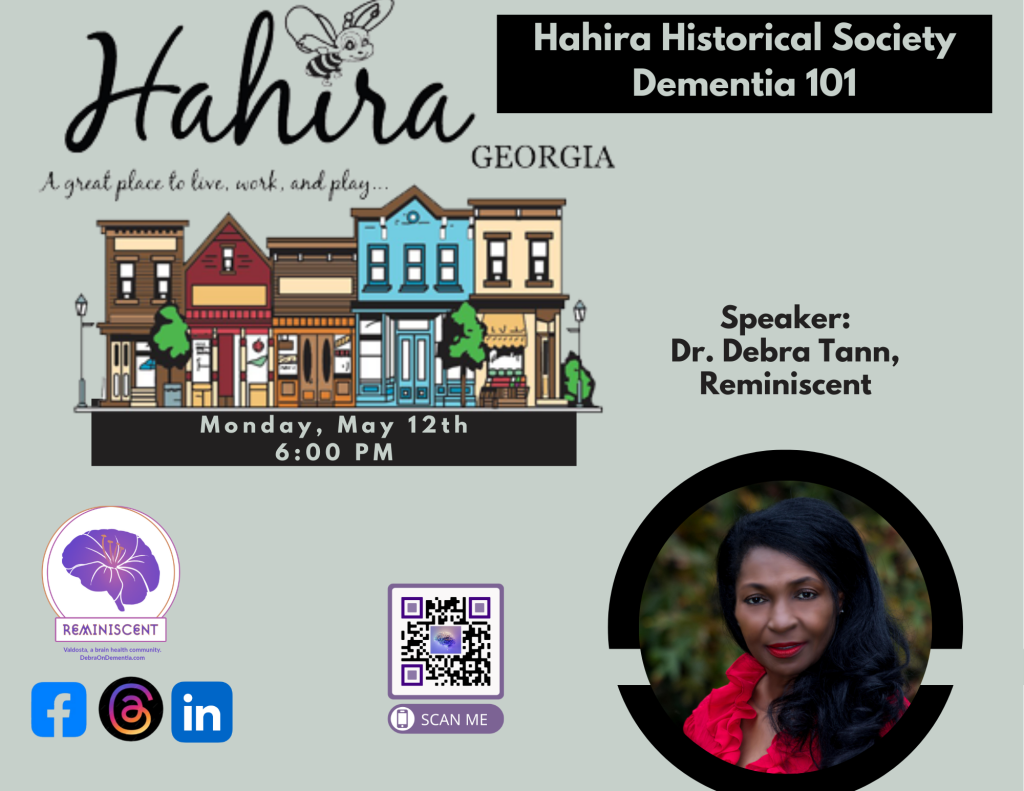 Learn about Dementia 101 in Hahira Ga at the Historical Society
